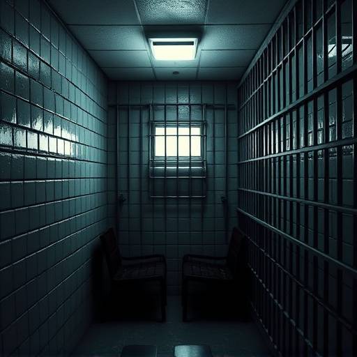 Interior of a standard two-person cell in a medium-security prison